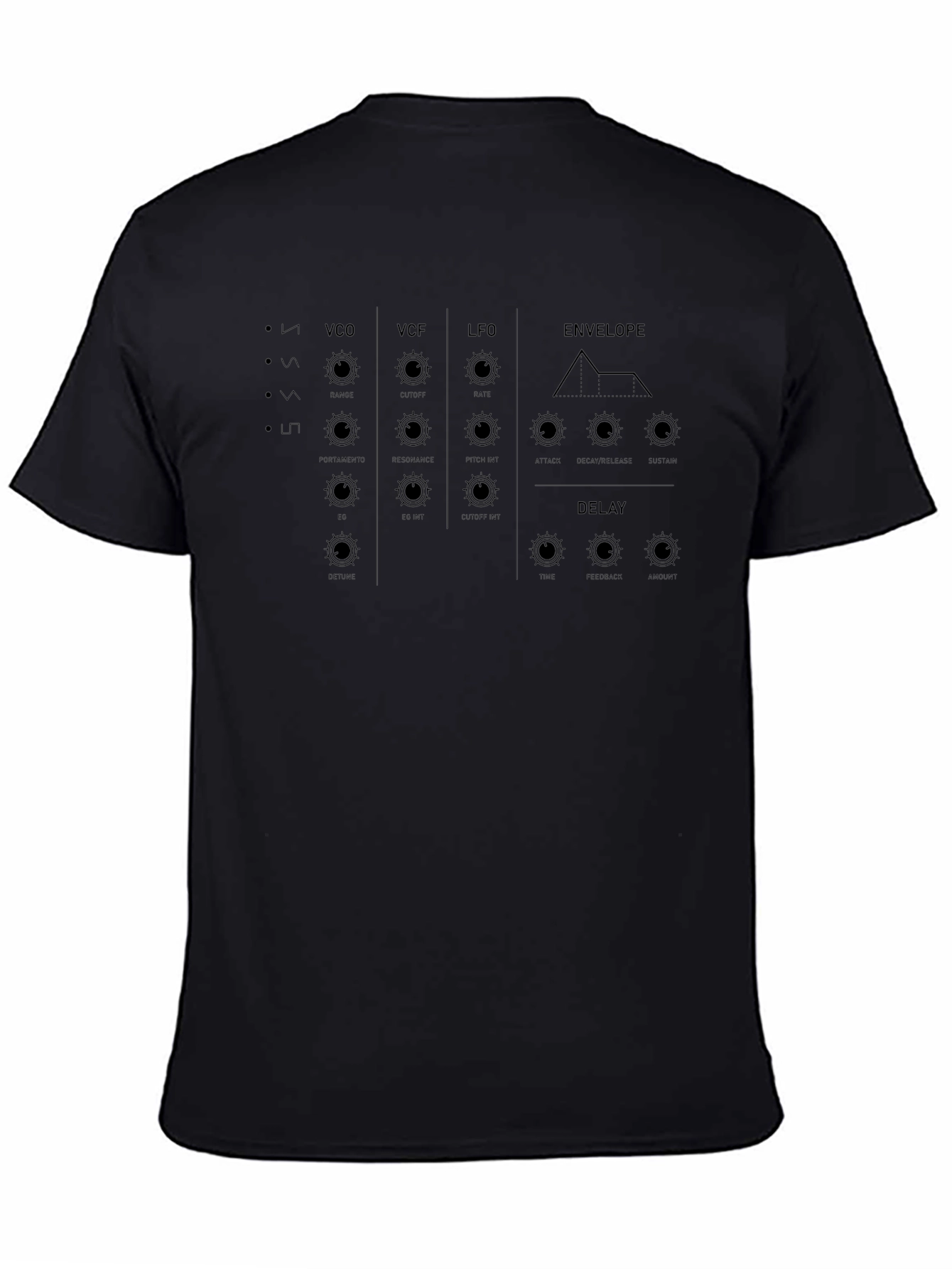 Synthesizer Graphic Tee - Black Music T-Shirt