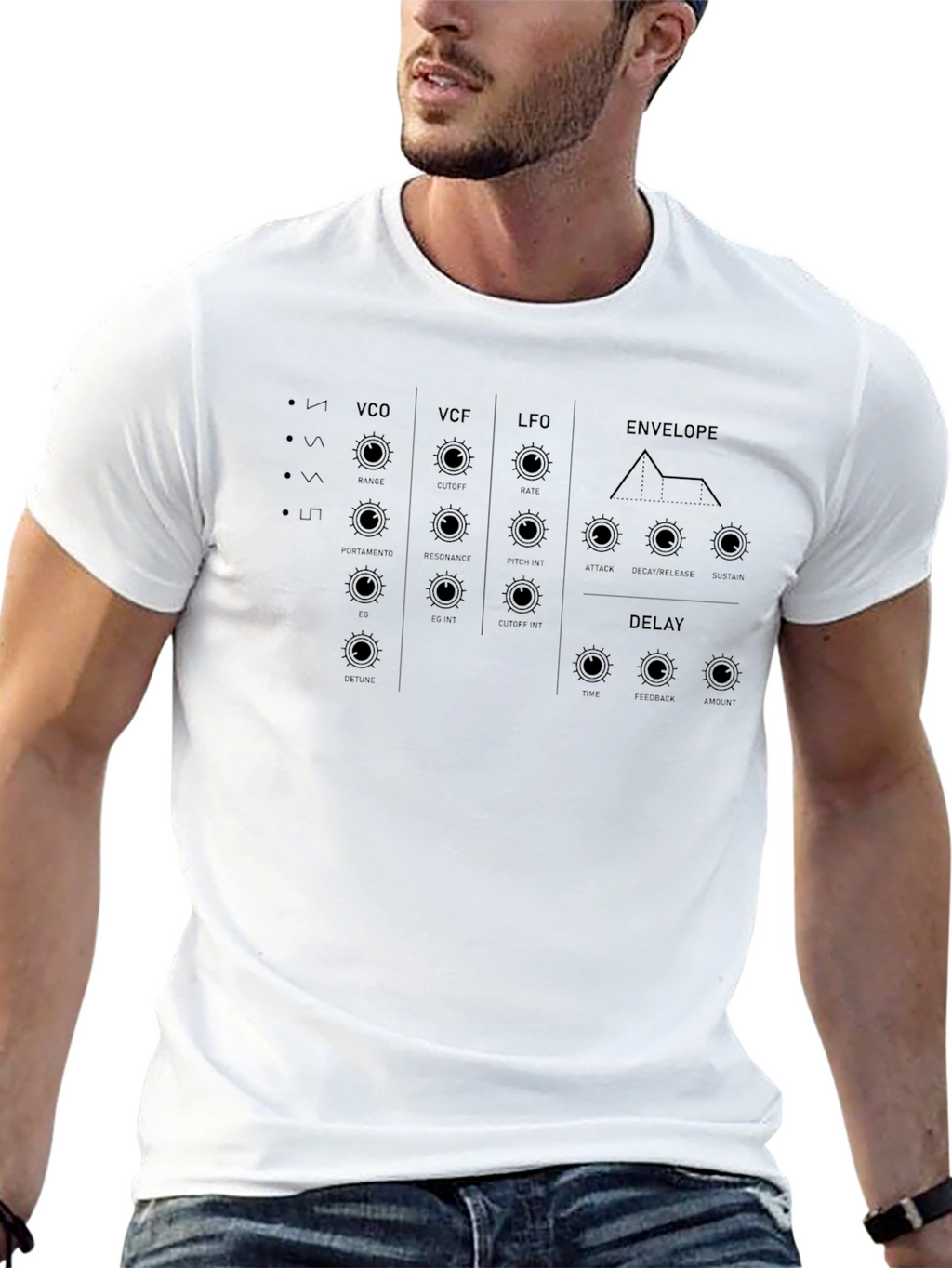 Synthesizer Graphic Tee - Black Music T-Shirt