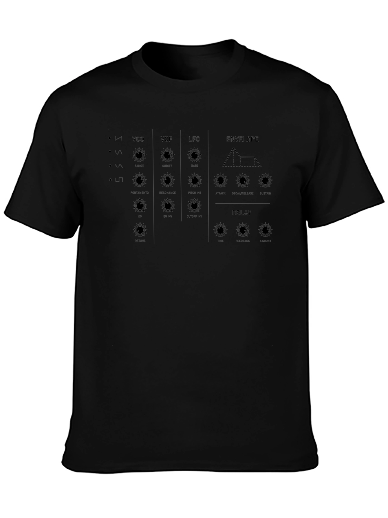 Synthesizer Graphic Tee - Black Music T-Shirt