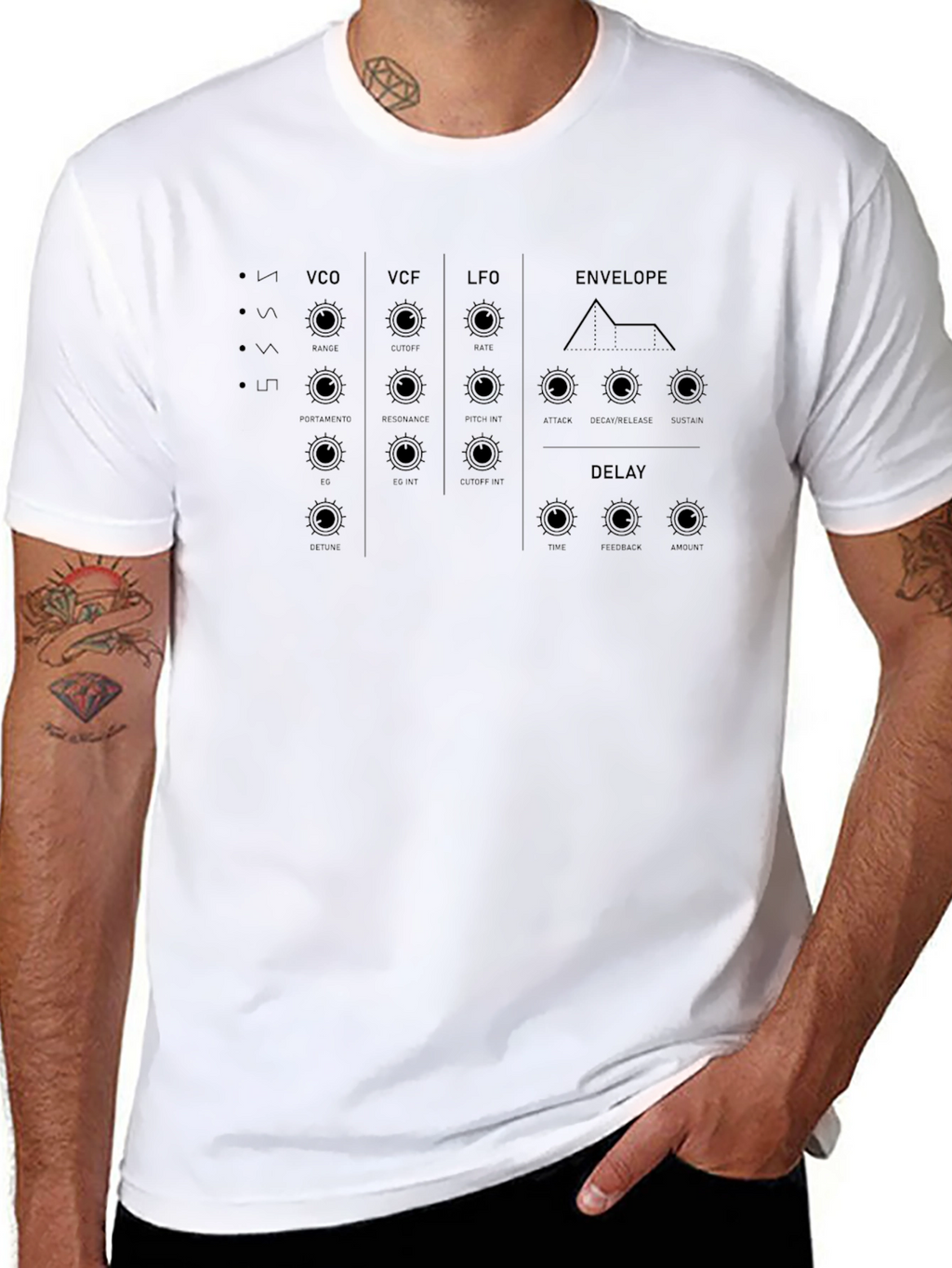 Synthesizer Graphic Tee - Black Music T-Shirt
