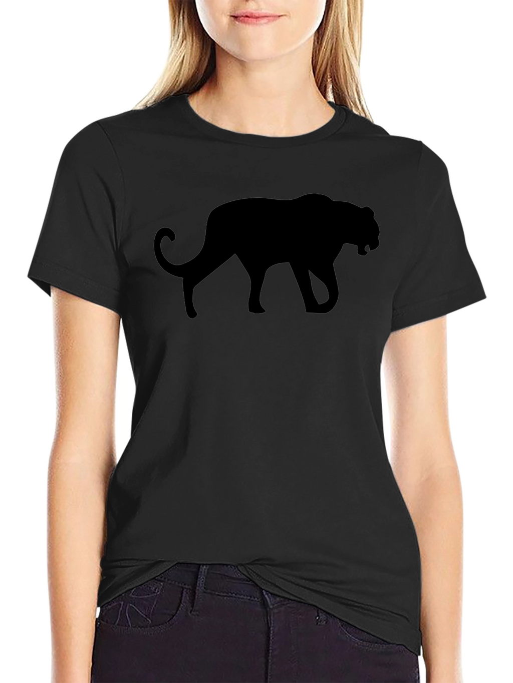 Black Panther Silhouette Graphic Tee - Mens