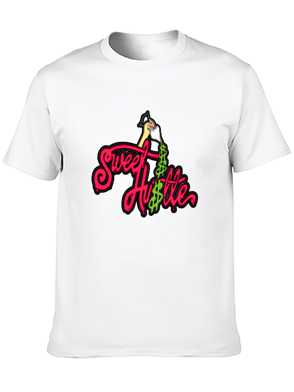 Sweet Hustle Graphic Tee - Black Cotton Shirt