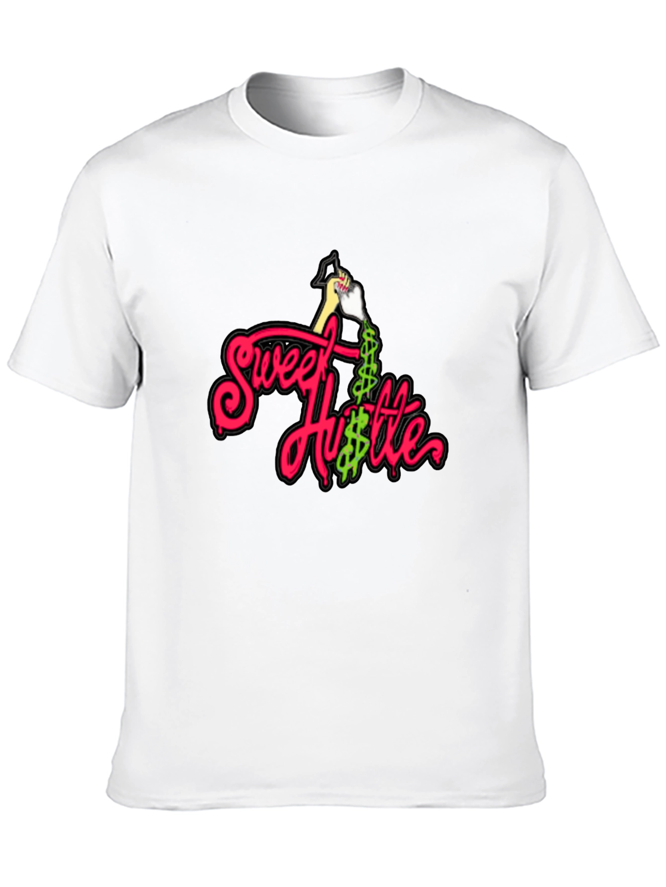 Sweet Hustle Graphic Tee - Black Cotton Shirt