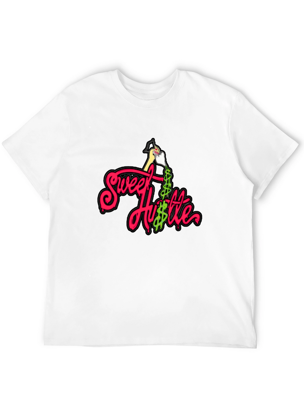 Sweet Hustle Graphic Tee - Black Cotton Shirt