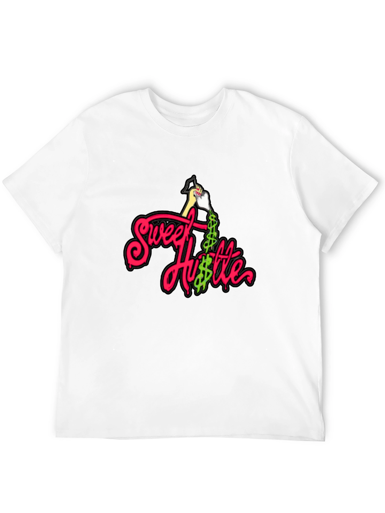 Sweet Hustle Graphic Tee - Black Cotton Shirt