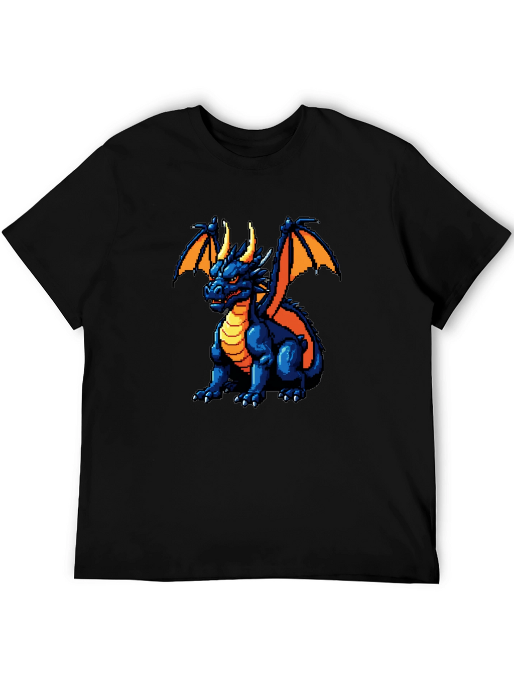 Pixel Dragon Graphic Black T-Shirt