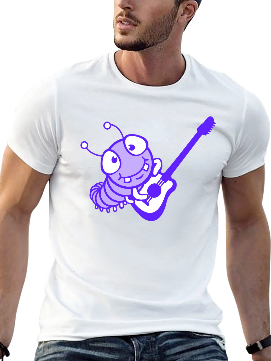Guitar Caterpillar Graphic Tee