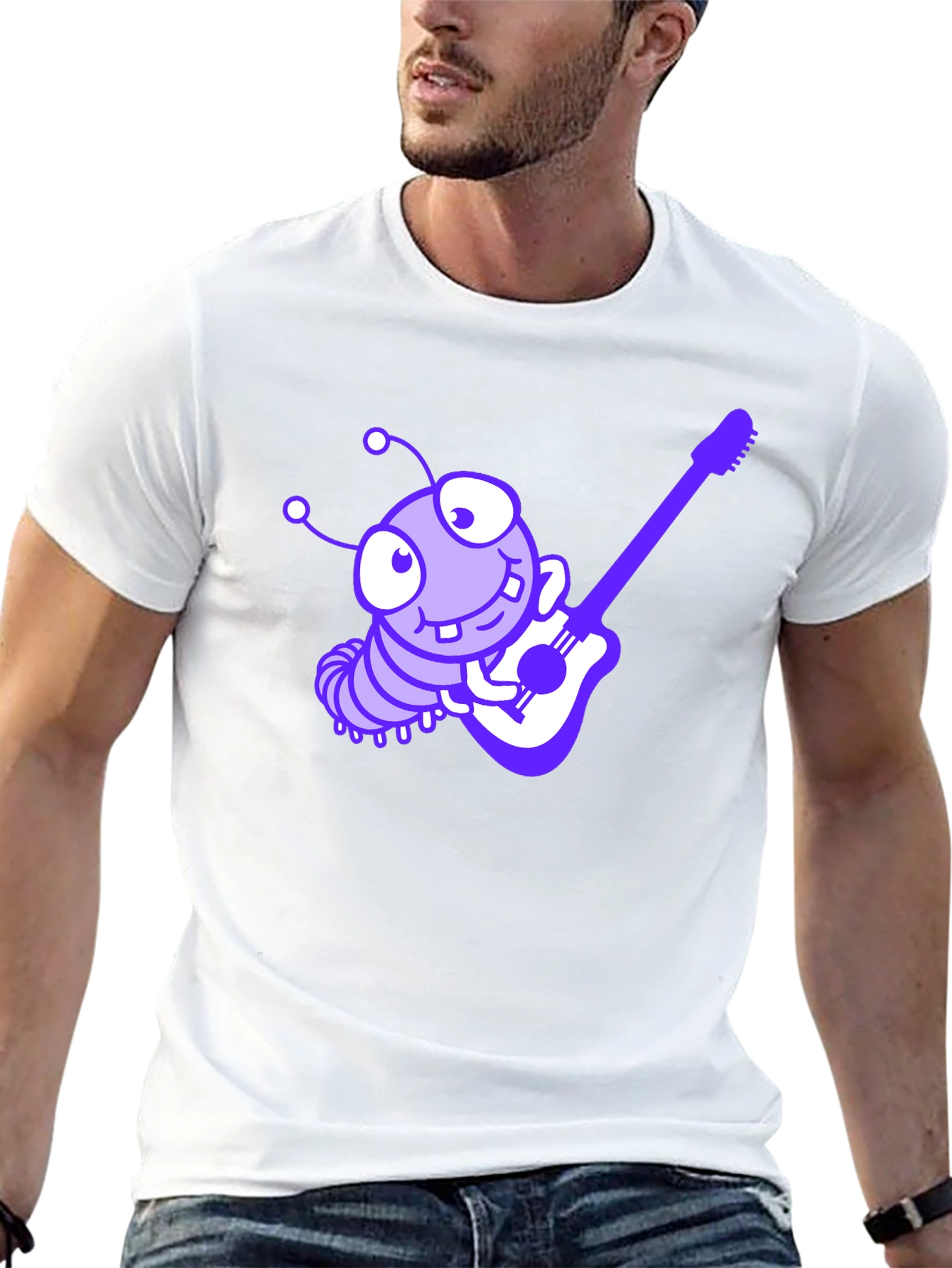 Guitar Caterpillar Graphic Tee