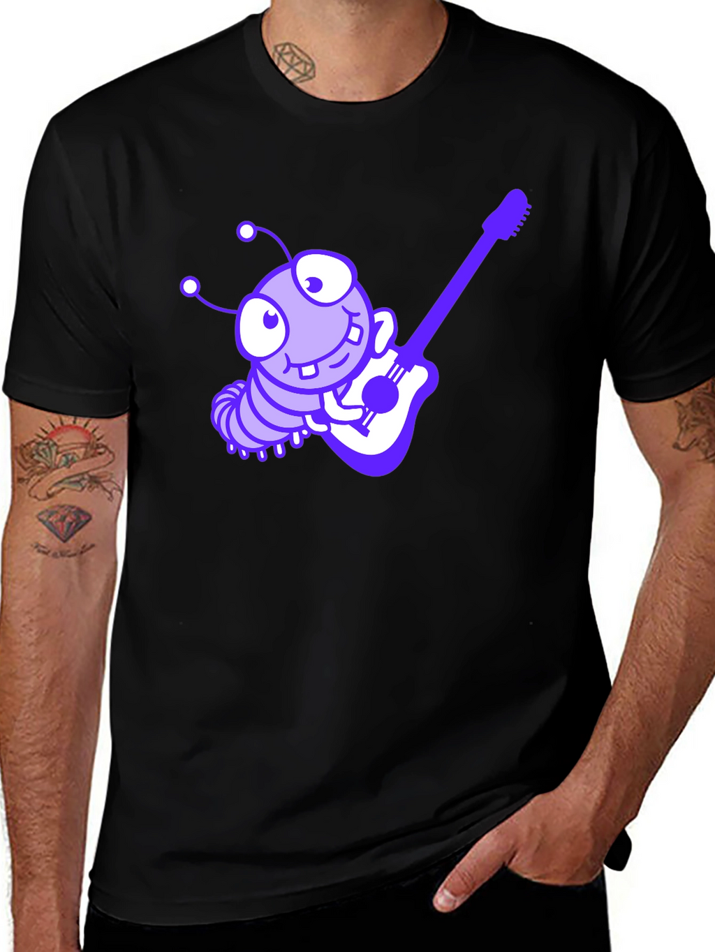 Guitar Caterpillar Graphic Tee