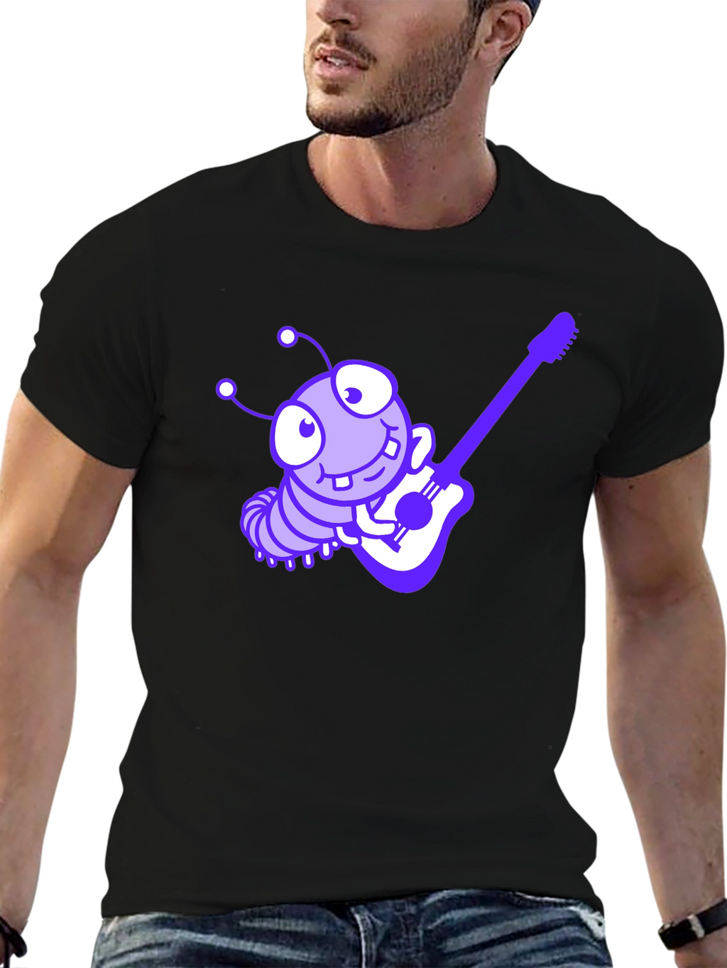 Guitar Caterpillar Graphic Tee
