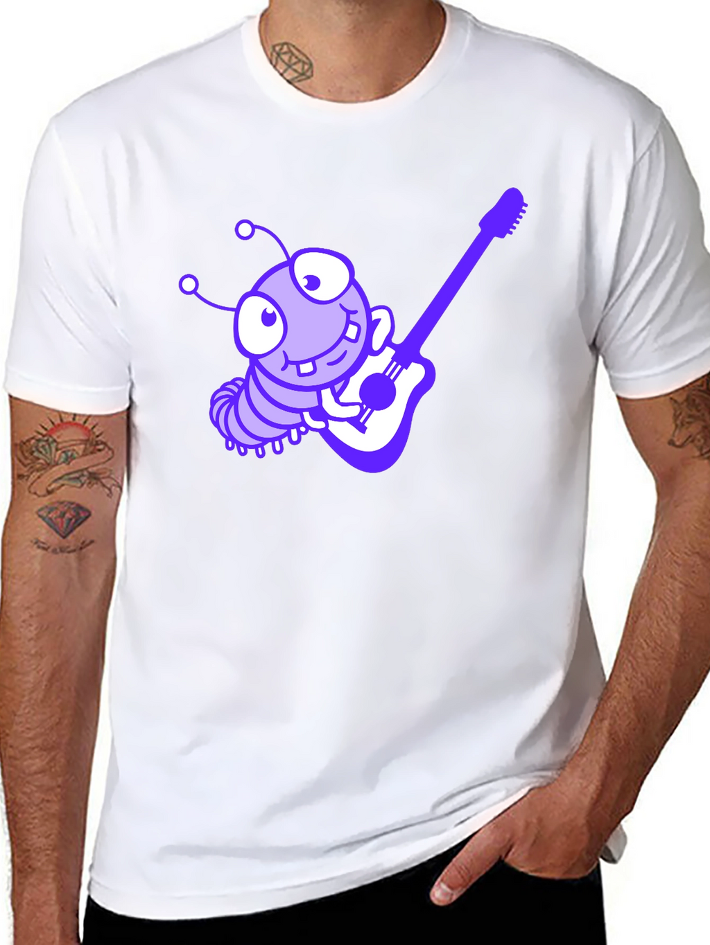 Guitar Caterpillar Graphic Tee