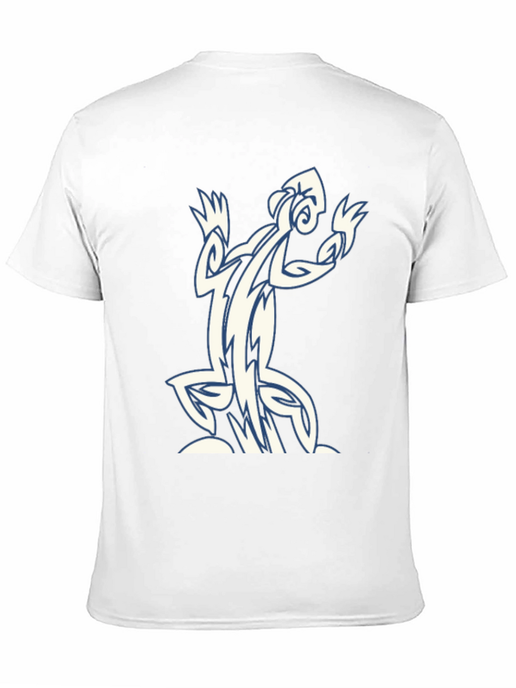 Tribal Lizard Graphic Black T-Shirt