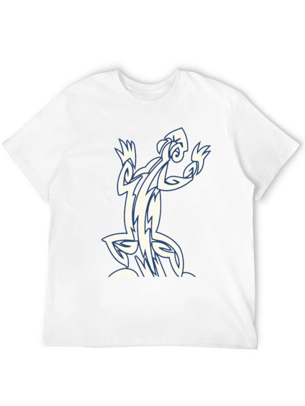 Tribal Lizard Graphic Black T-Shirt