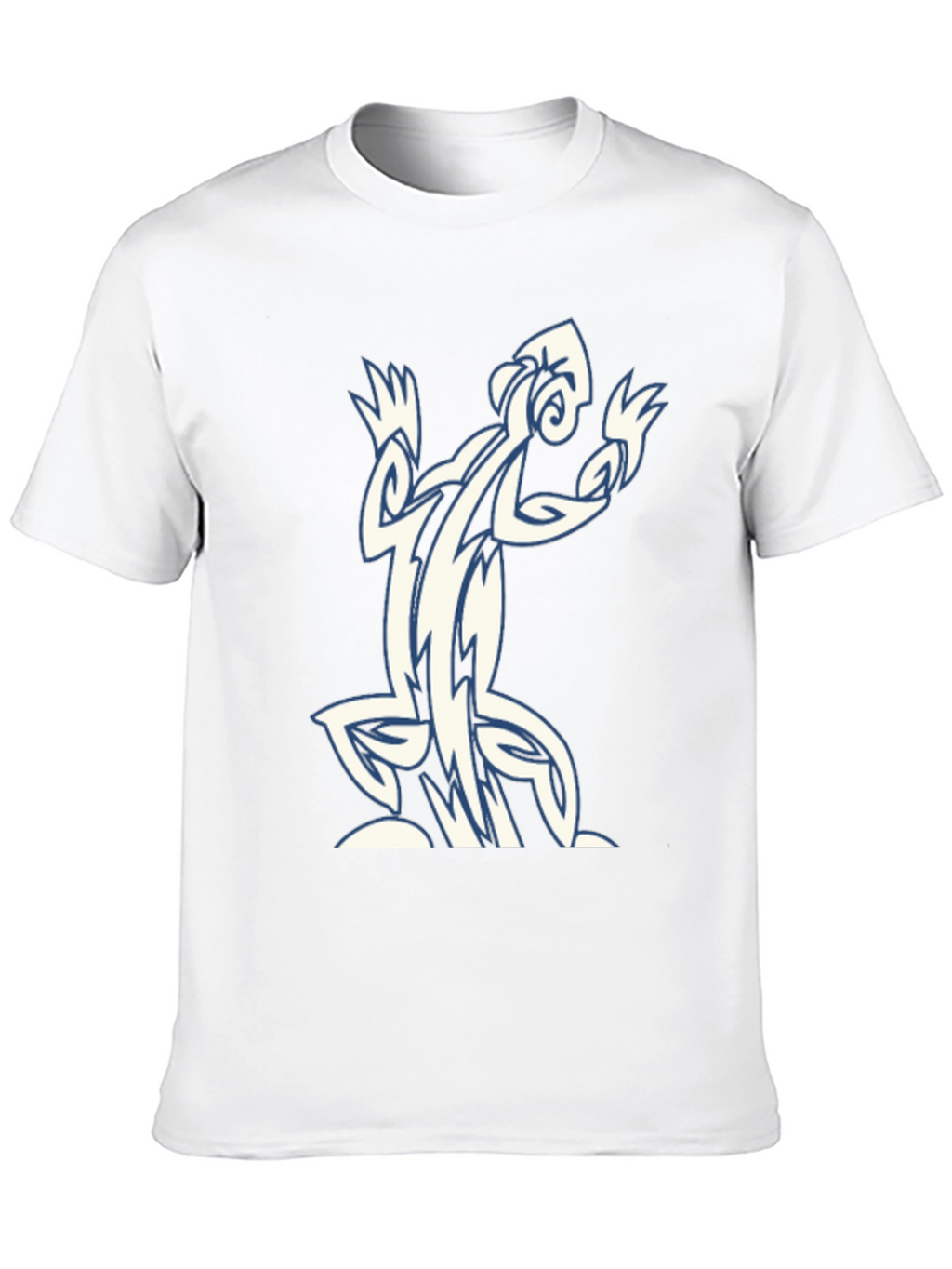 Tribal Lizard Graphic Black T-Shirt