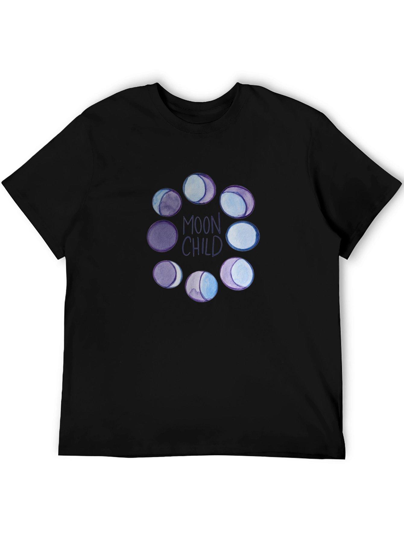 Moon Child Phases T-Shirt - Black Graphic Tee
