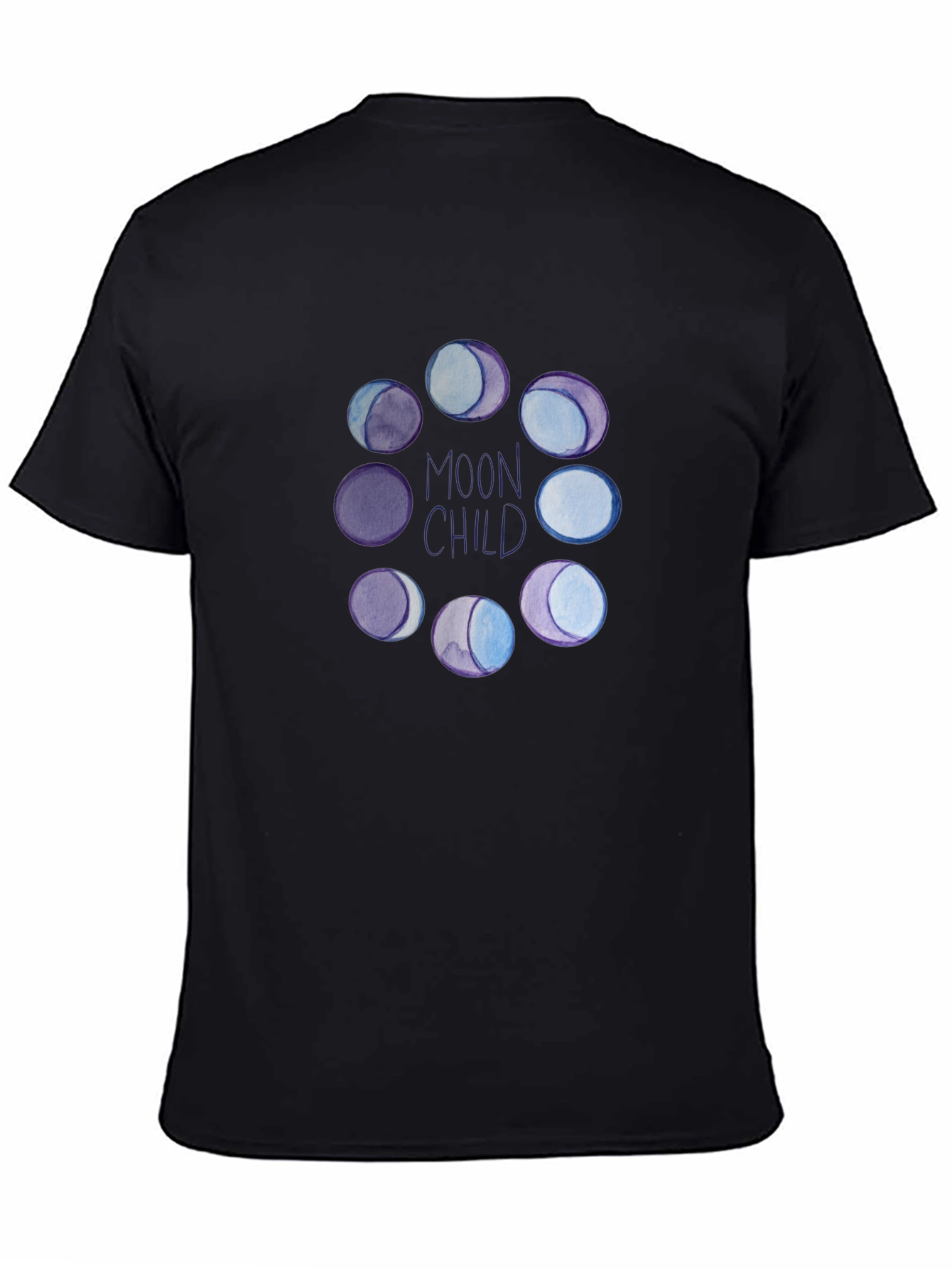 Moon Child Phases T-Shirt - Black Graphic Tee