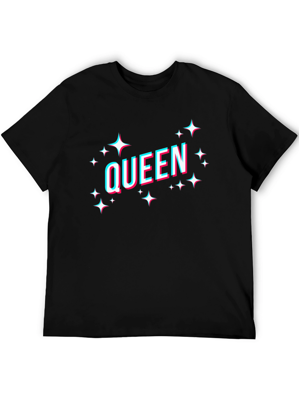 Queen Graphic Tee - Black Cotton Blend