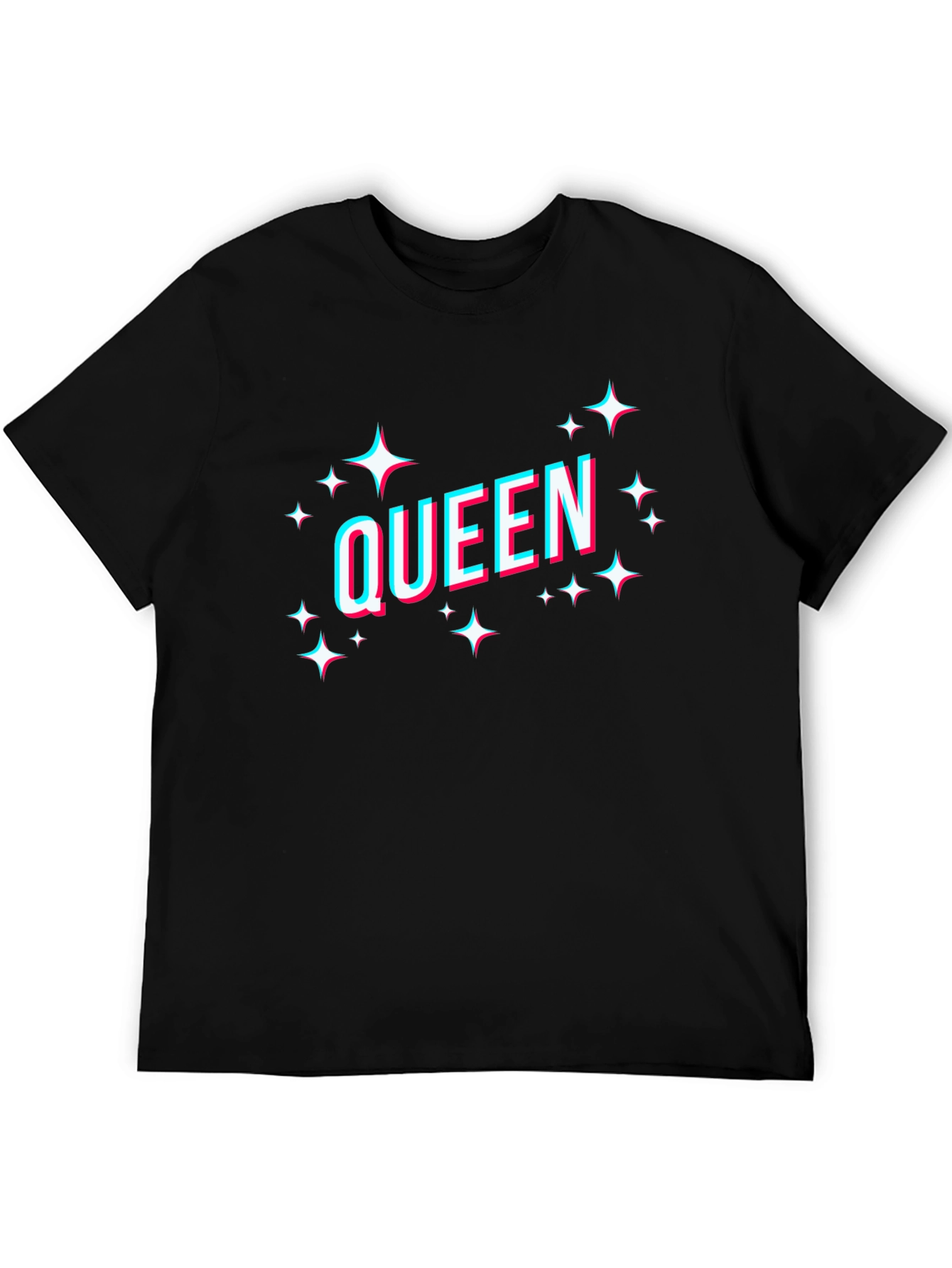 Queen Graphic Tee - Black Cotton Blend