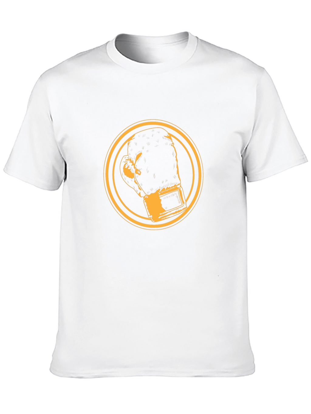 Boxing Glove Graphic Tee - Black Cotton Comfort