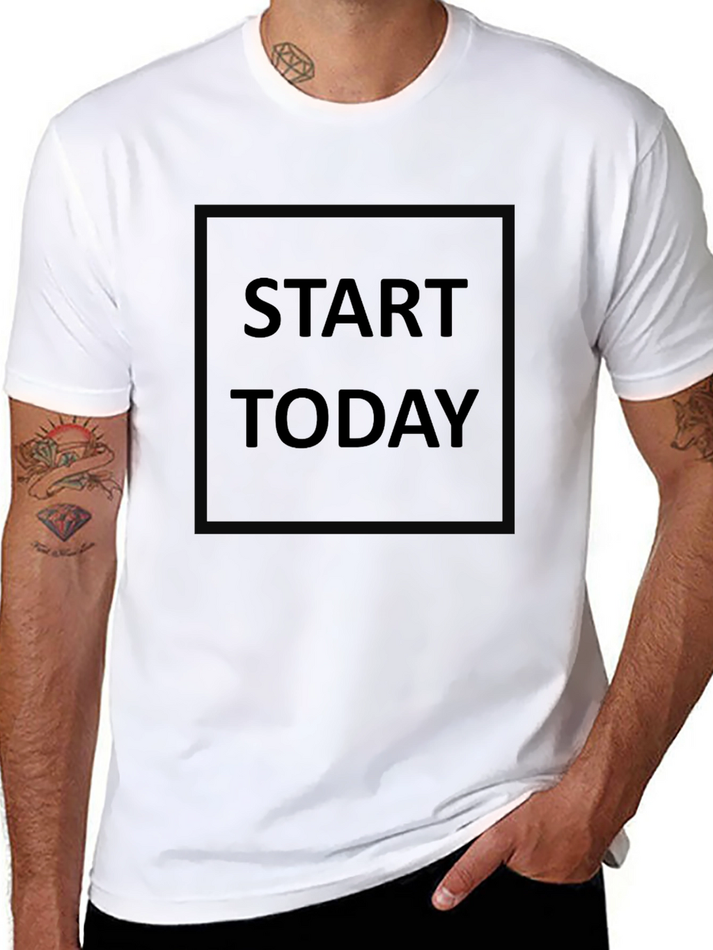 Start Today Black Graphic Tee
