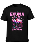 Exuma Bahamas Flamingo Graphic Tee