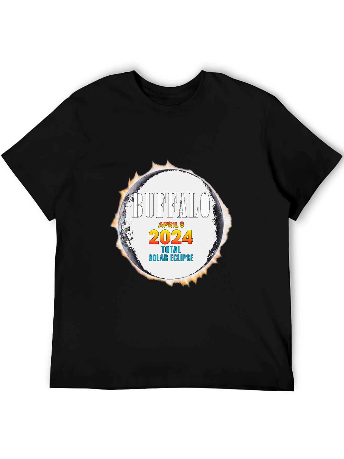 Buffalo Eclipse T-Shirt - April 8 2024 Total Solar Eclipse Souvenir