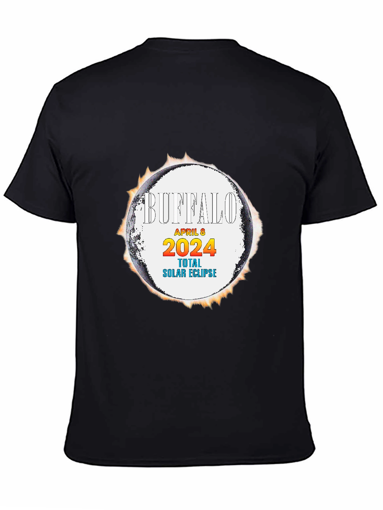 Buffalo Eclipse T-Shirt - April 8 2024 Total Solar Eclipse Souvenir