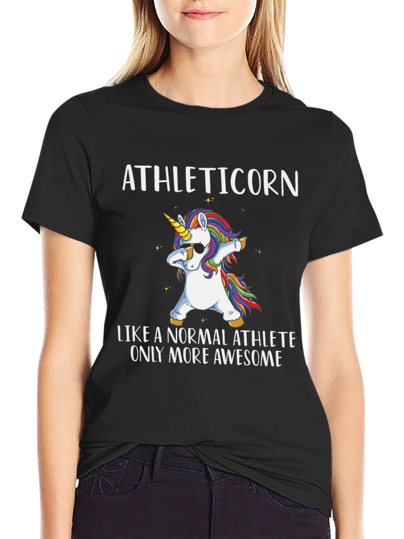 Athleticorn T-Shirt: Unicorn Dabbing Athlete