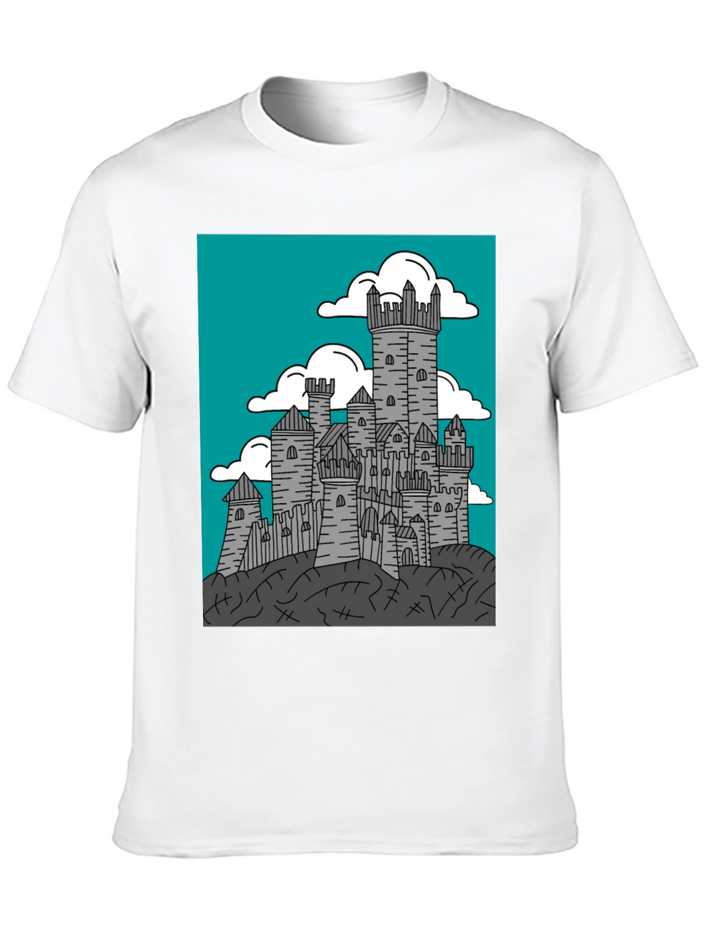 Castle Graphic Tee - Medieval Fortress T-Shirt