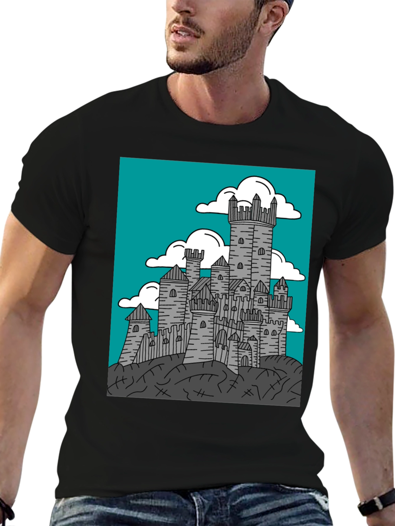 Castle Graphic Tee - Medieval Fortress T-Shirt