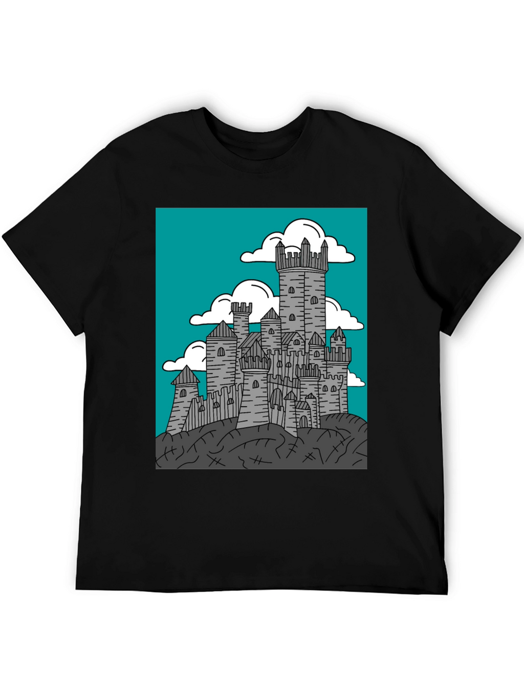 Castle Graphic Tee - Medieval Fortress T-Shirt