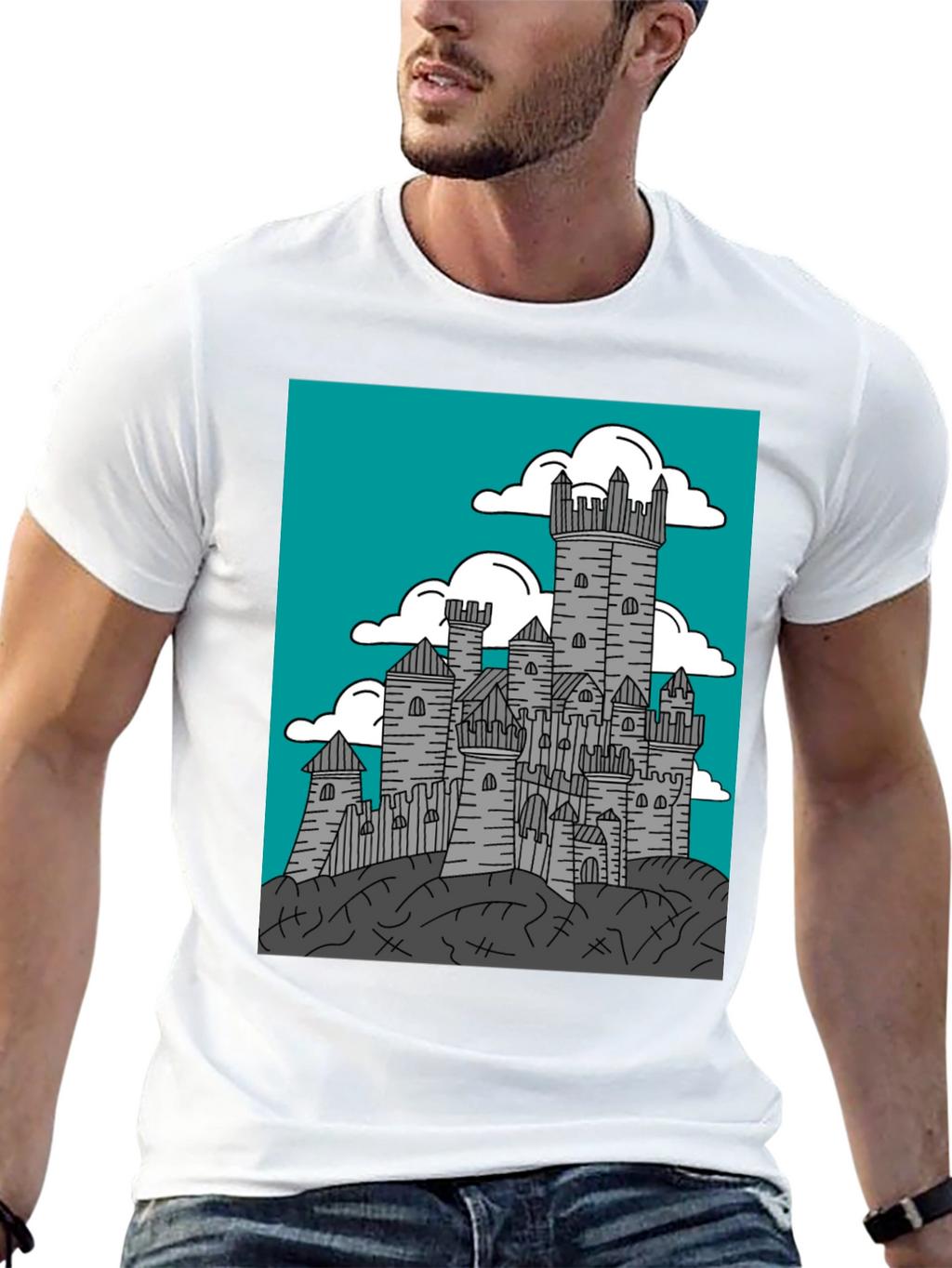 Castle Graphic Tee - Medieval Fortress T-Shirt