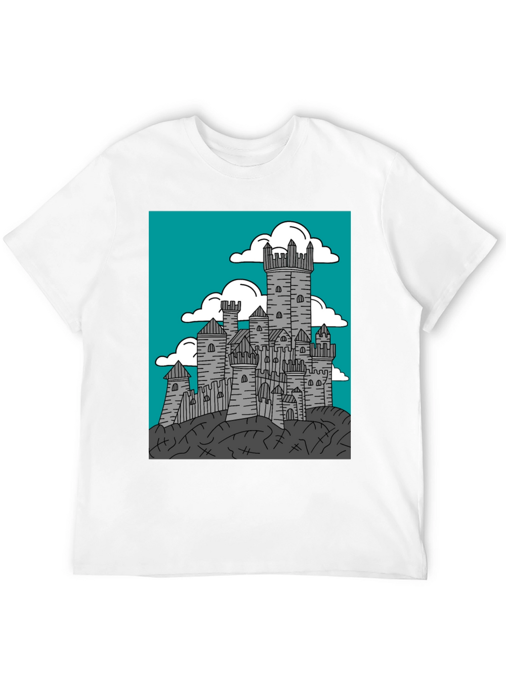 Castle Graphic Tee - Medieval Fortress T-Shirt