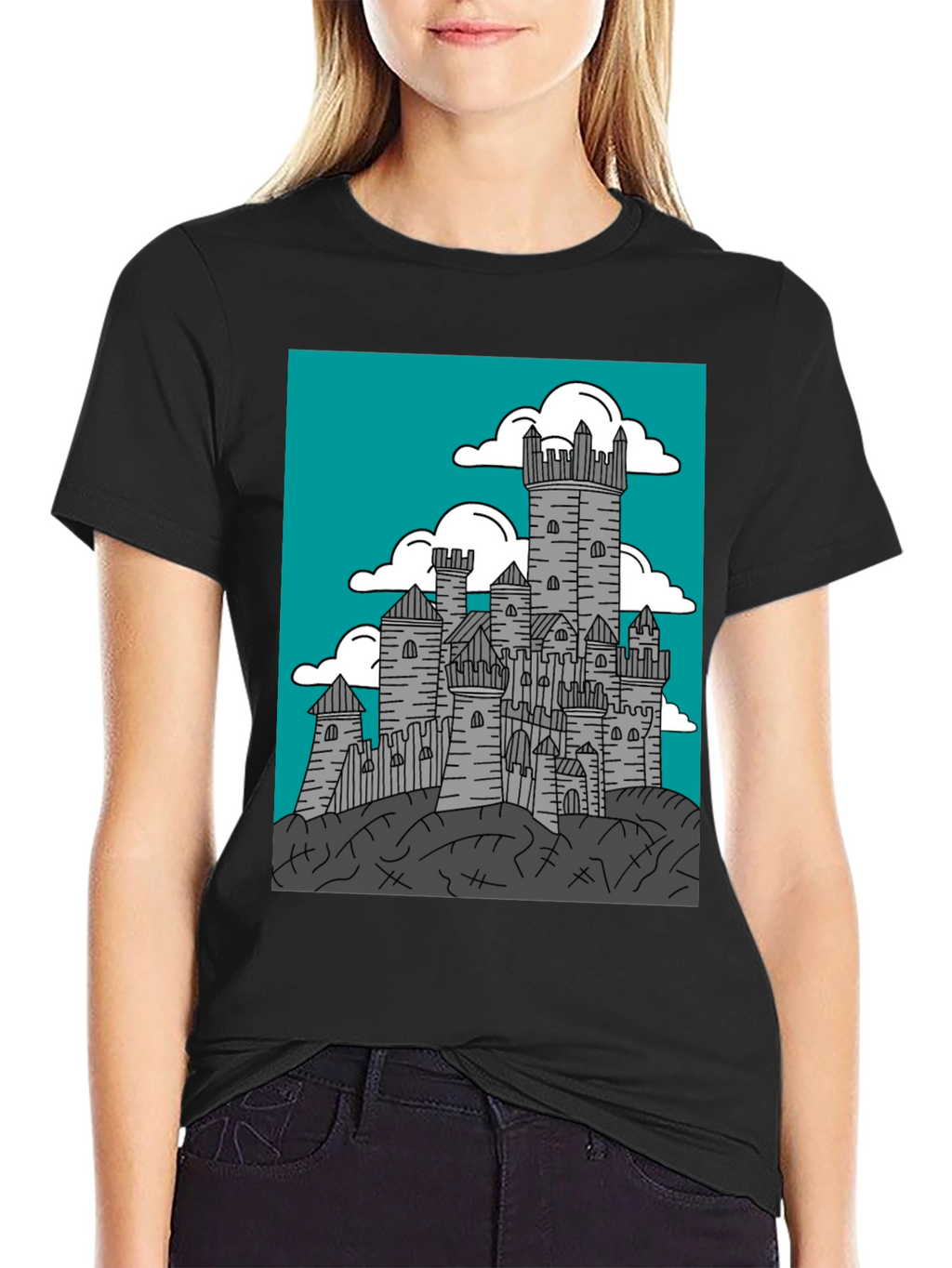 Castle Graphic Tee - Medieval Fortress T-Shirt