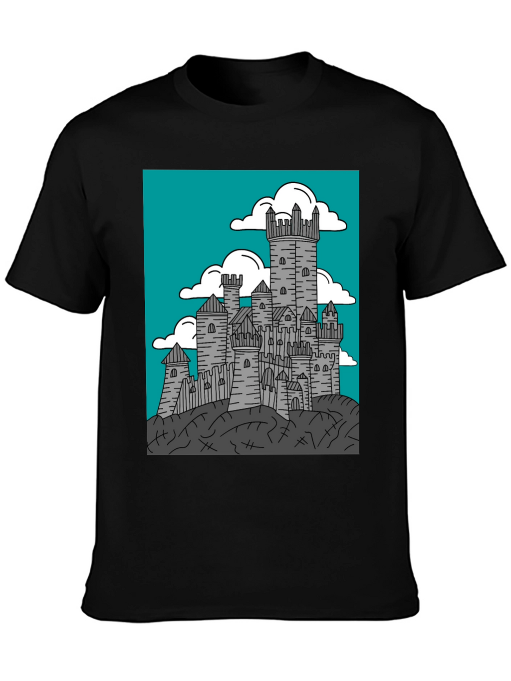 Castle Graphic Tee - Medieval Fortress T-Shirt