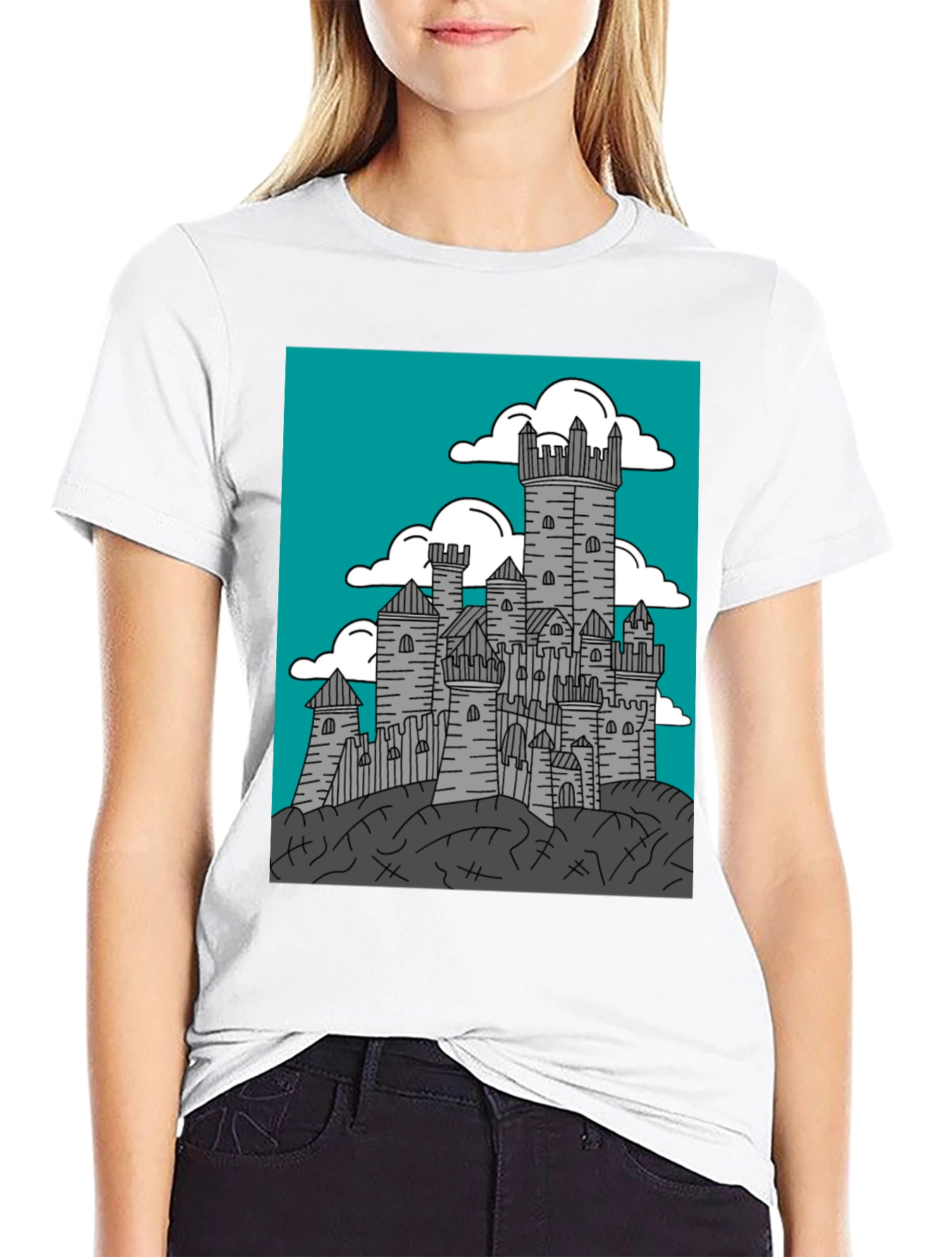 Castle Graphic Tee - Medieval Fortress T-Shirt