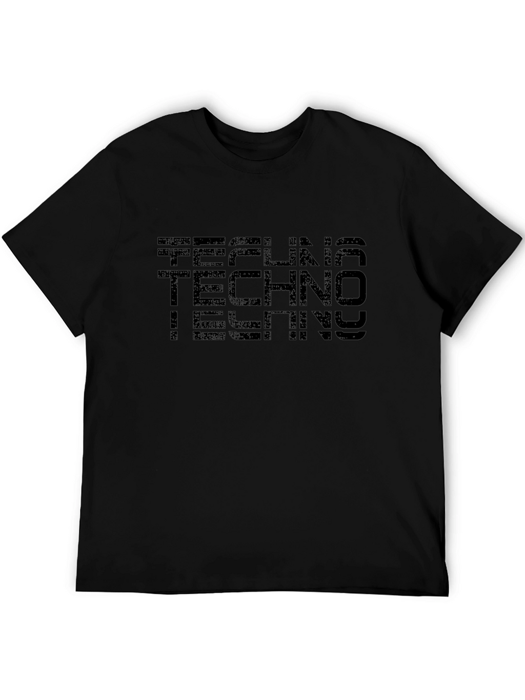 Techno Graphic T-Shirt - Black Cotton Tee