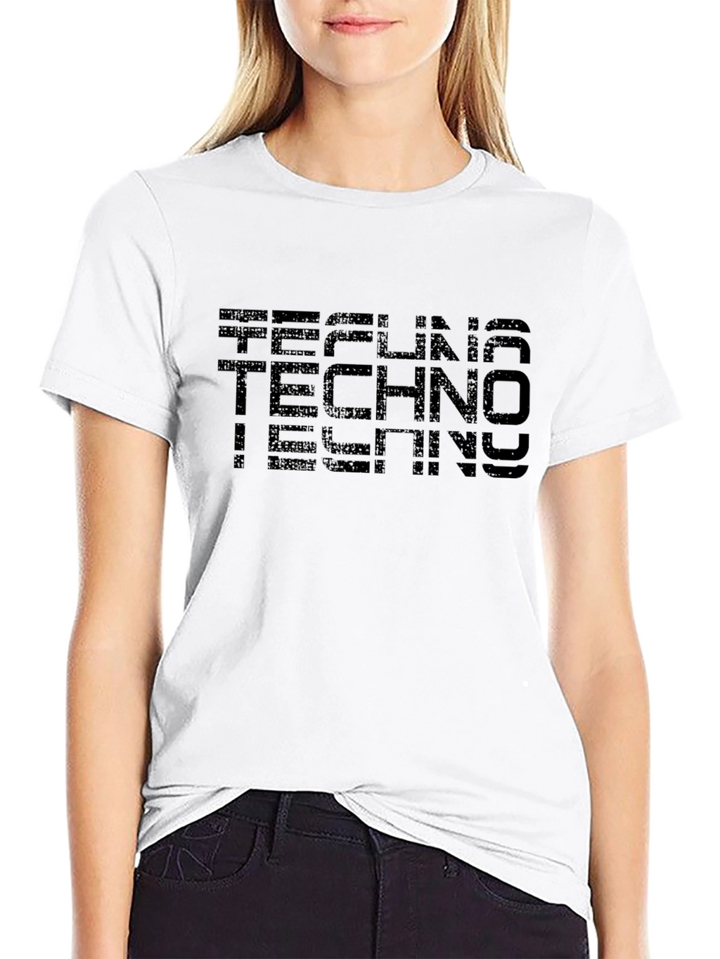 Techno Graphic T-Shirt - Black Cotton Tee