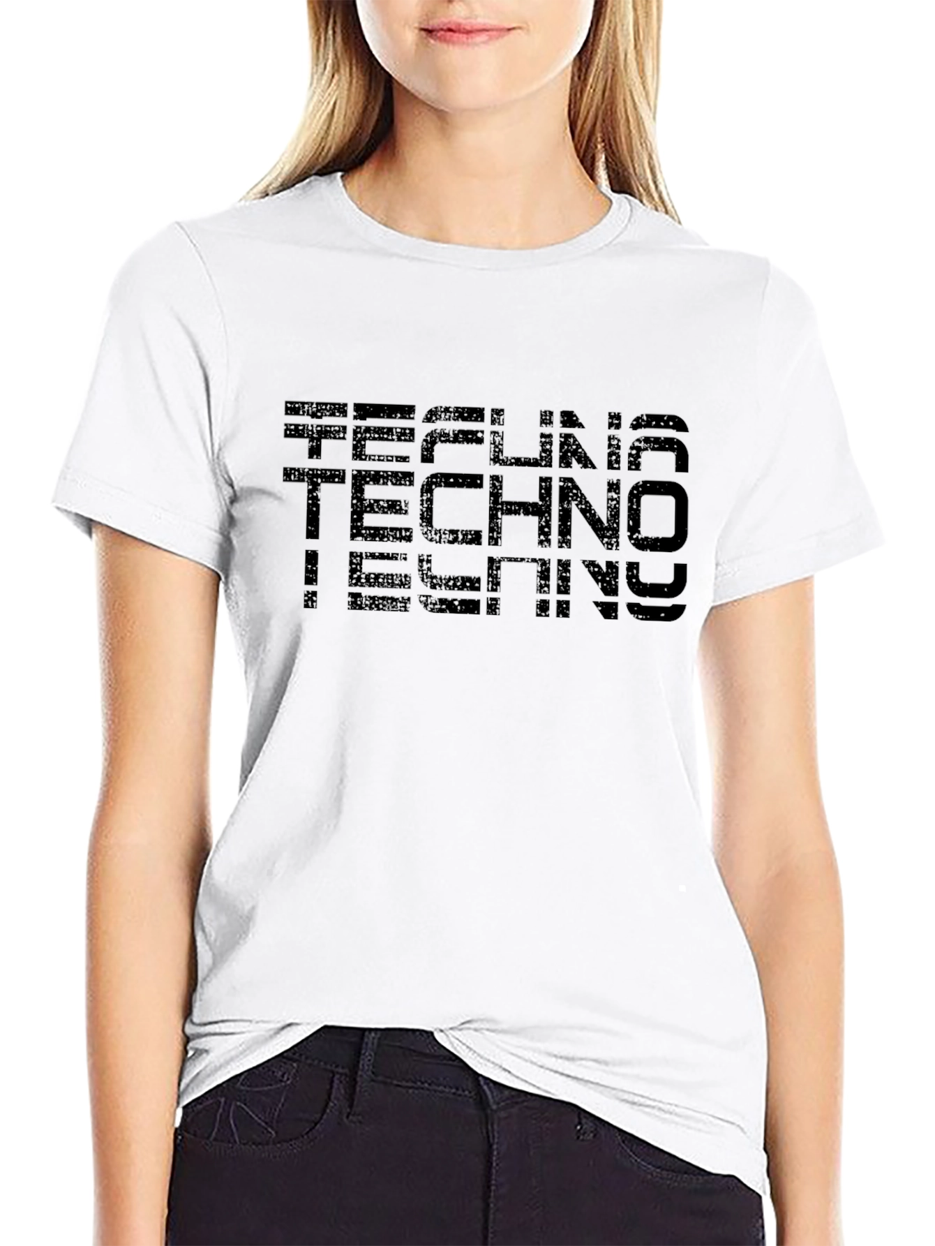 Techno Graphic T-Shirt - Black Cotton Tee
