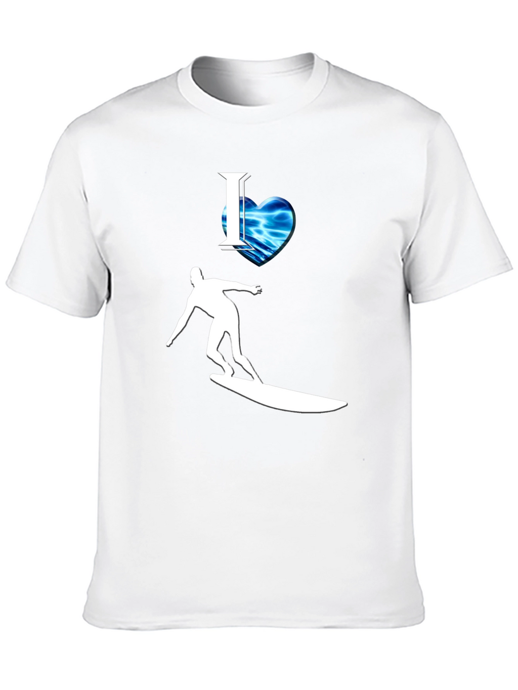 I Heart Surfing Graphic Tee - Cool Wave Design