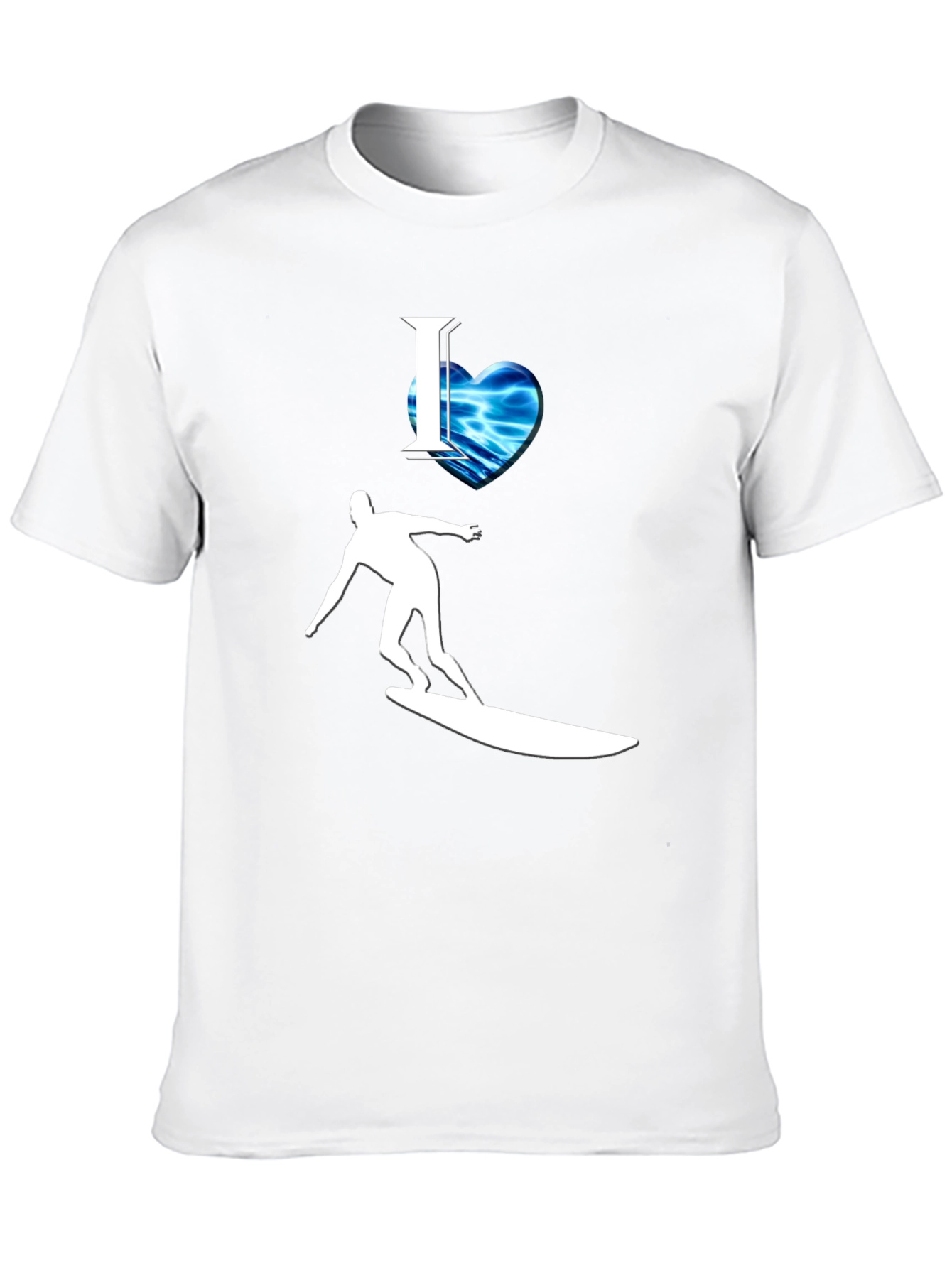 I Heart Surfing Graphic Tee - Cool Wave Design