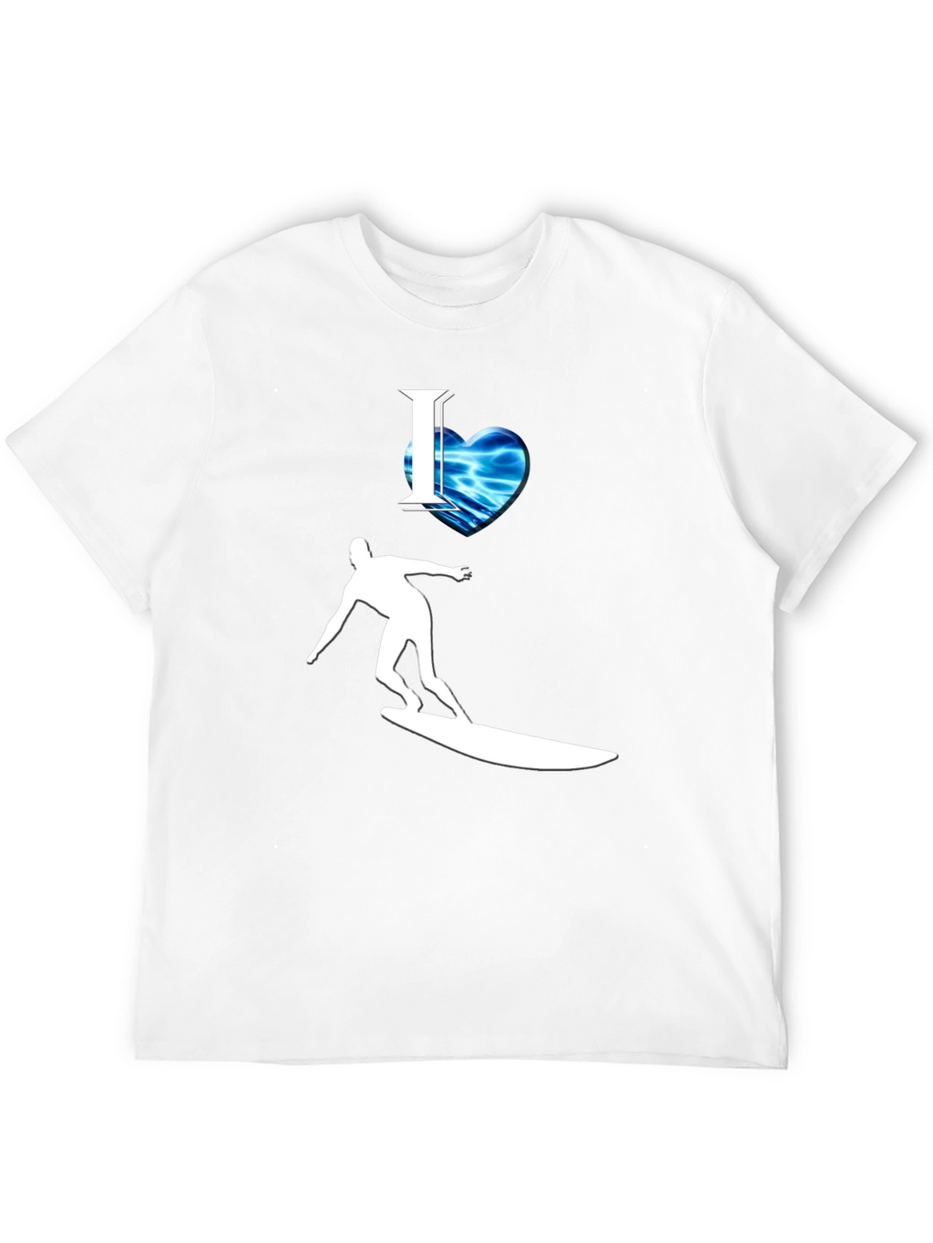 I Heart Surfing Graphic Tee - Cool Wave Design