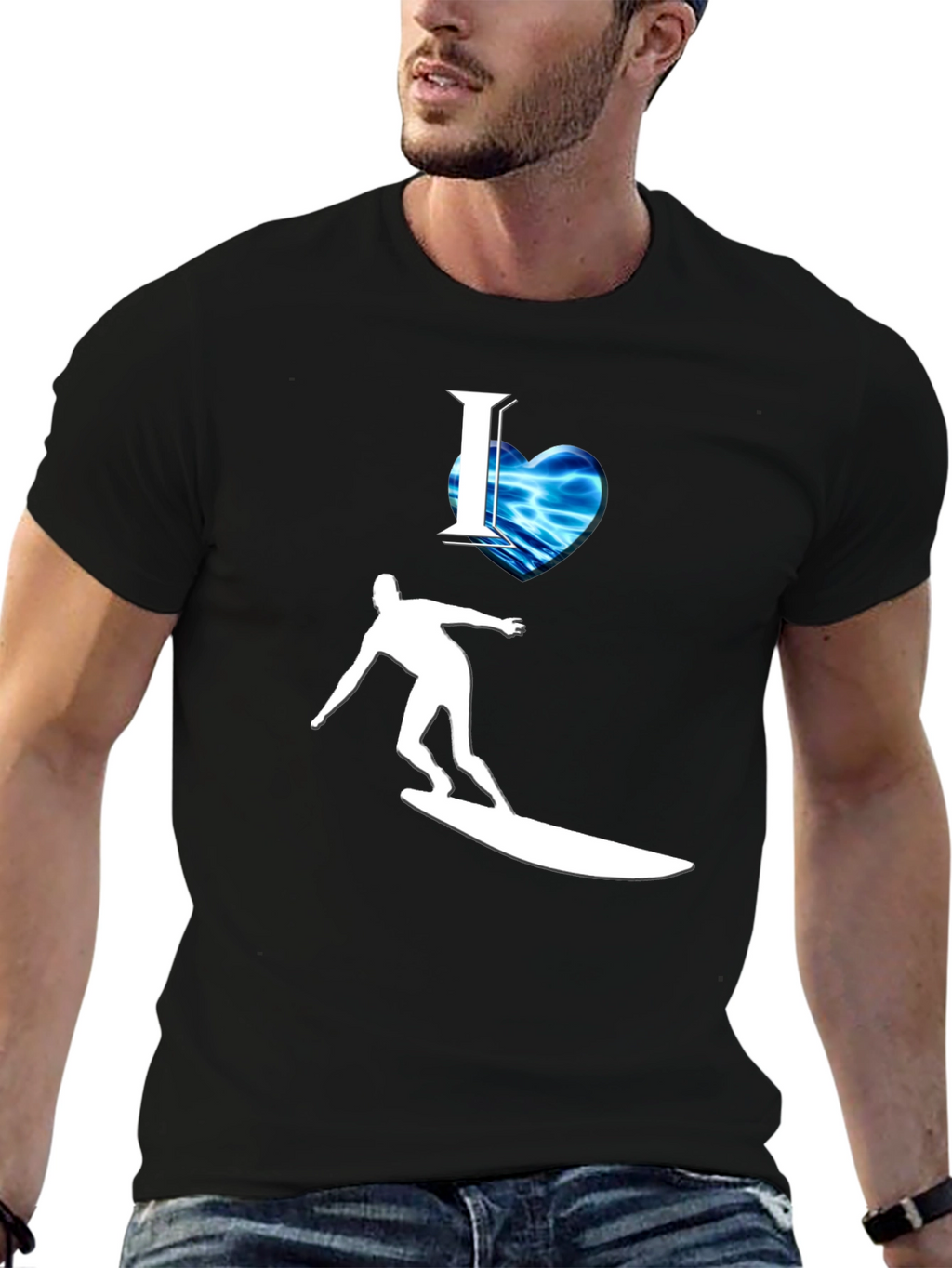 I Heart Surfing Graphic Tee - Cool Wave Design