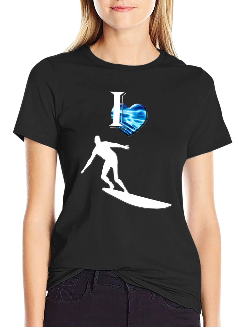 I Heart Surfing Graphic Tee - Cool Wave Design