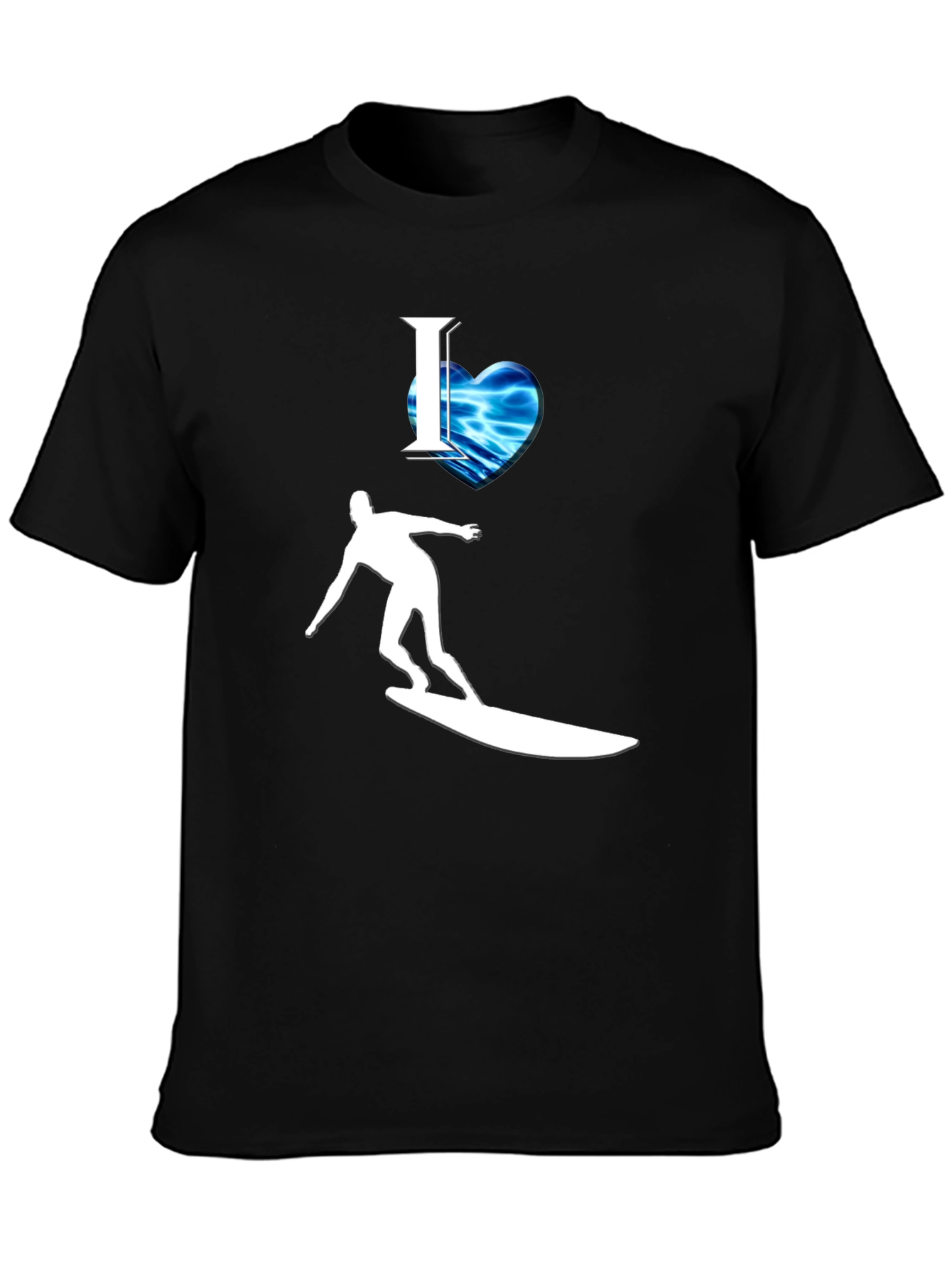 I Heart Surfing Graphic Tee - Cool Wave Design