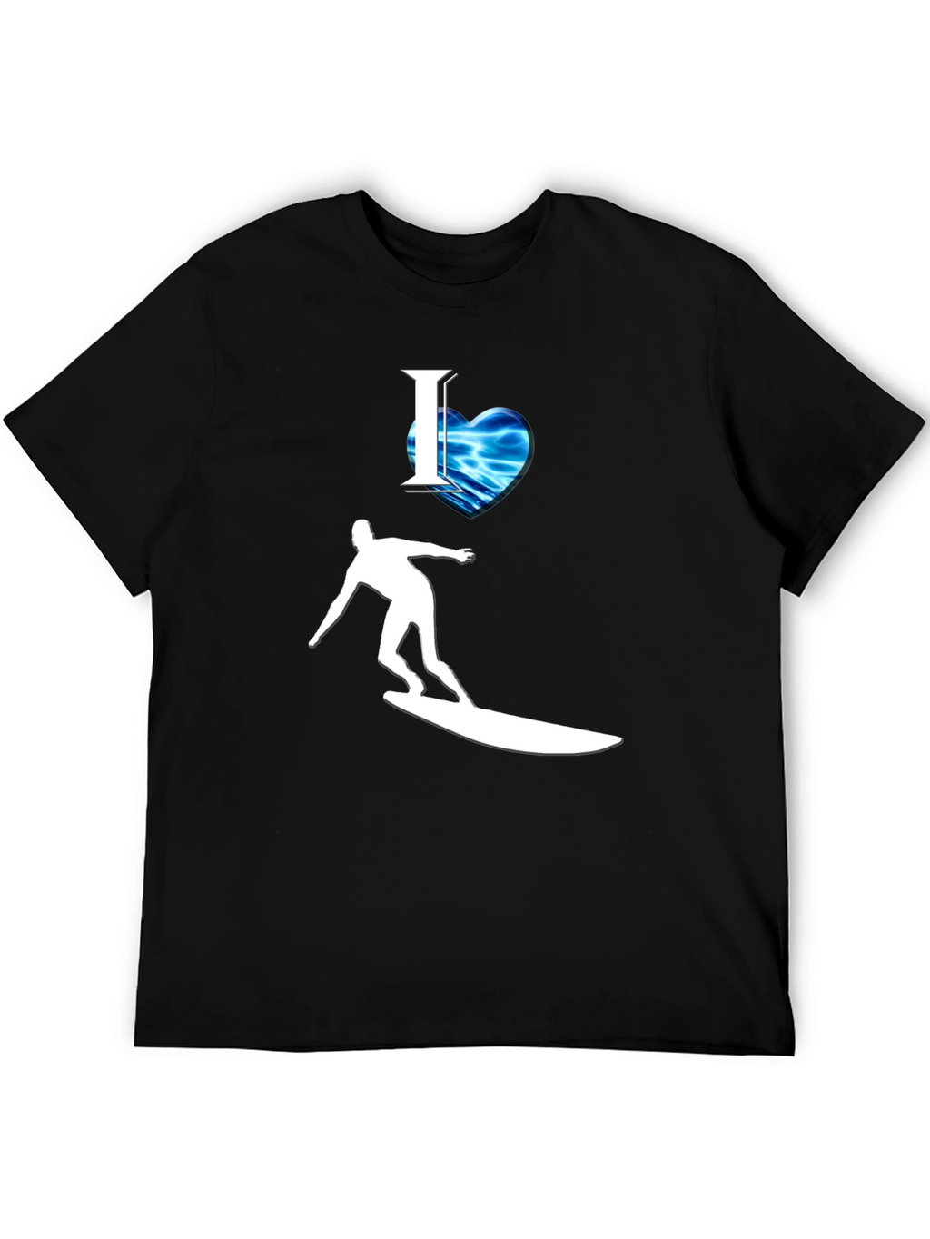 I Heart Surfing Graphic Tee - Cool Wave Design