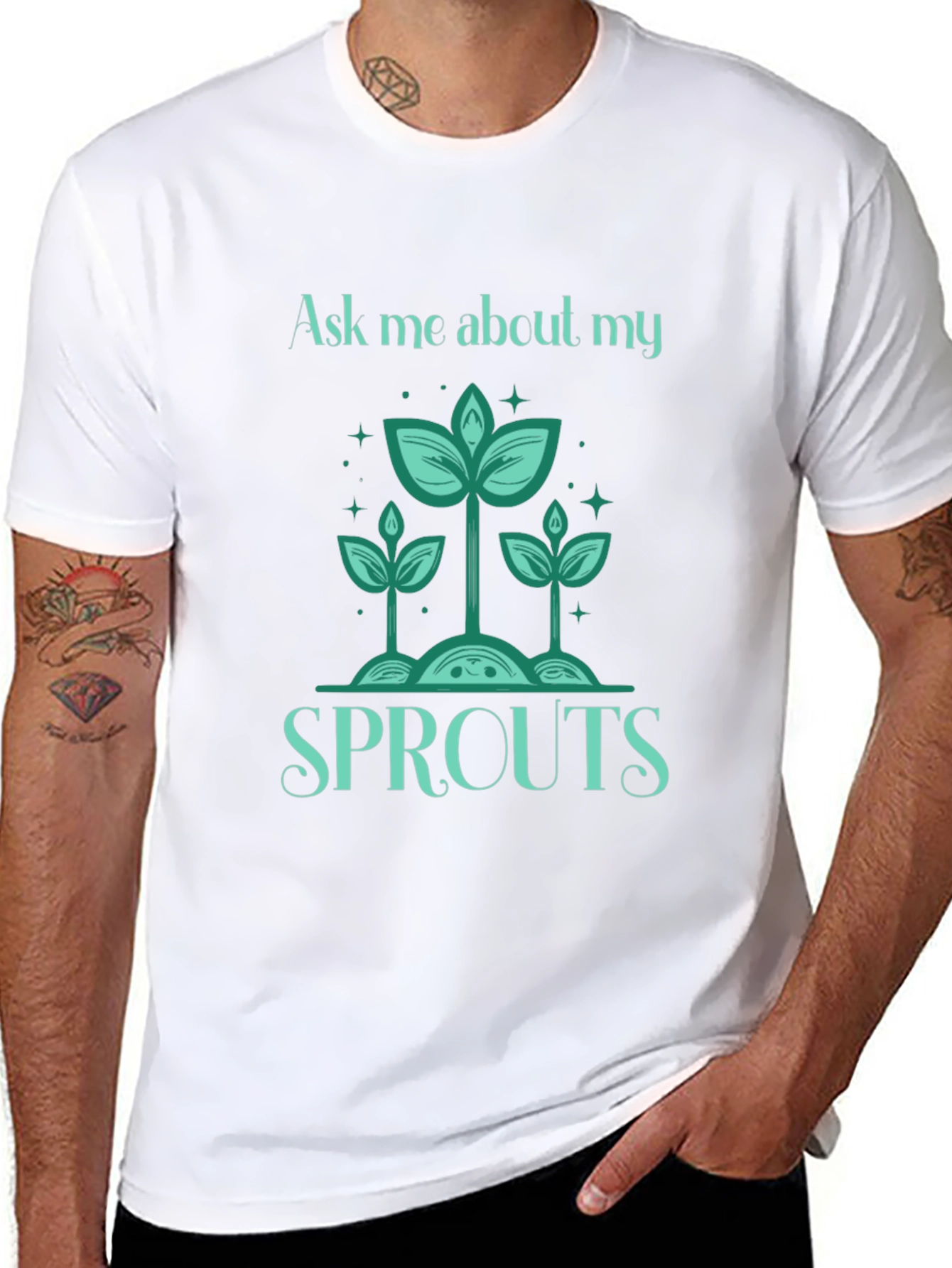 Ask Me About My Sprouts T-Shirt - Gardeners Delight