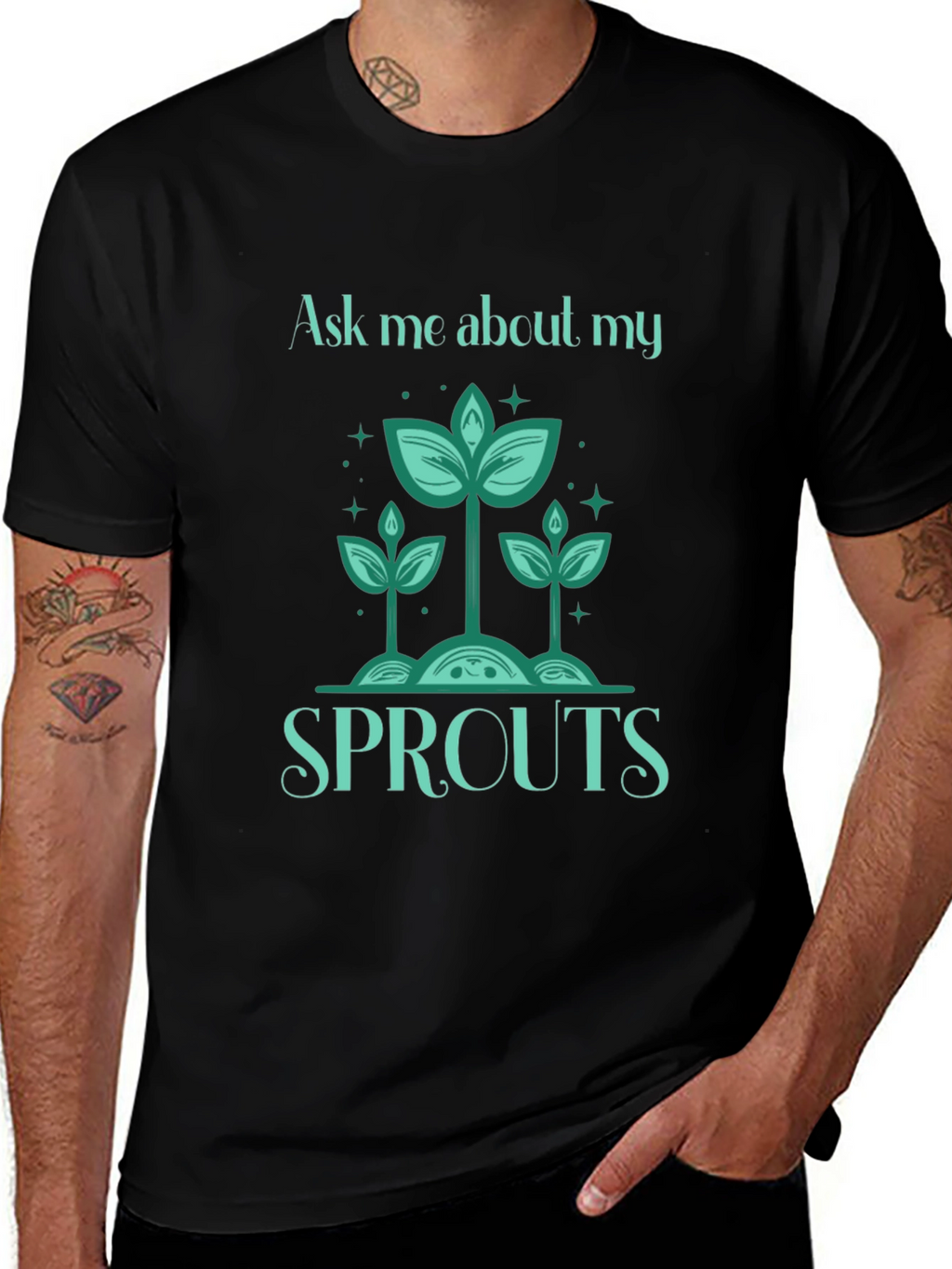 Ask Me About My Sprouts T-Shirt - Gardeners Delight