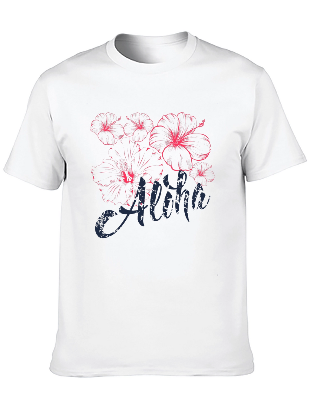 Aloha Hibiscus Graphic T-Shirt - Black
