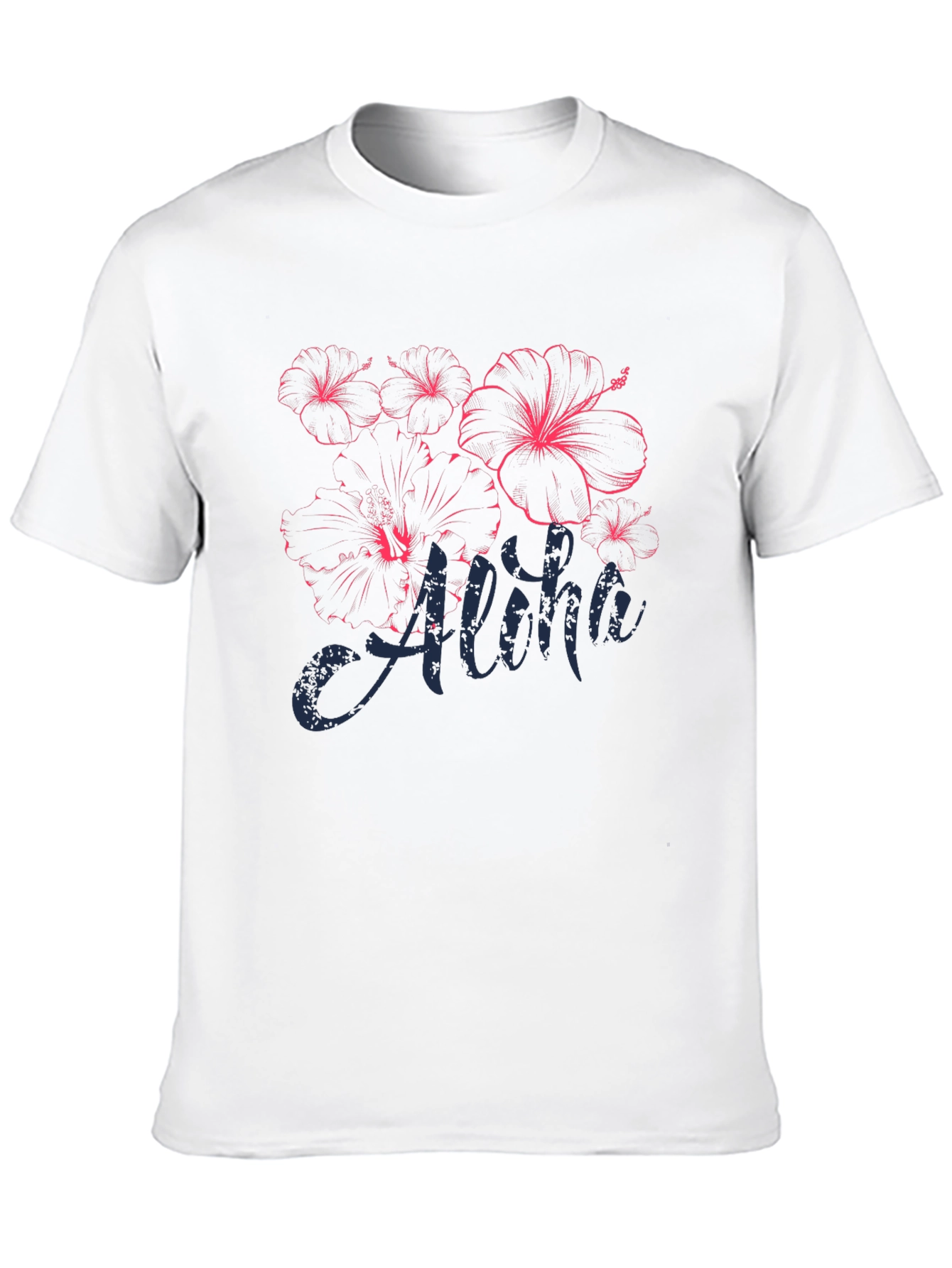 Aloha Hibiscus Graphic T-Shirt - Black
